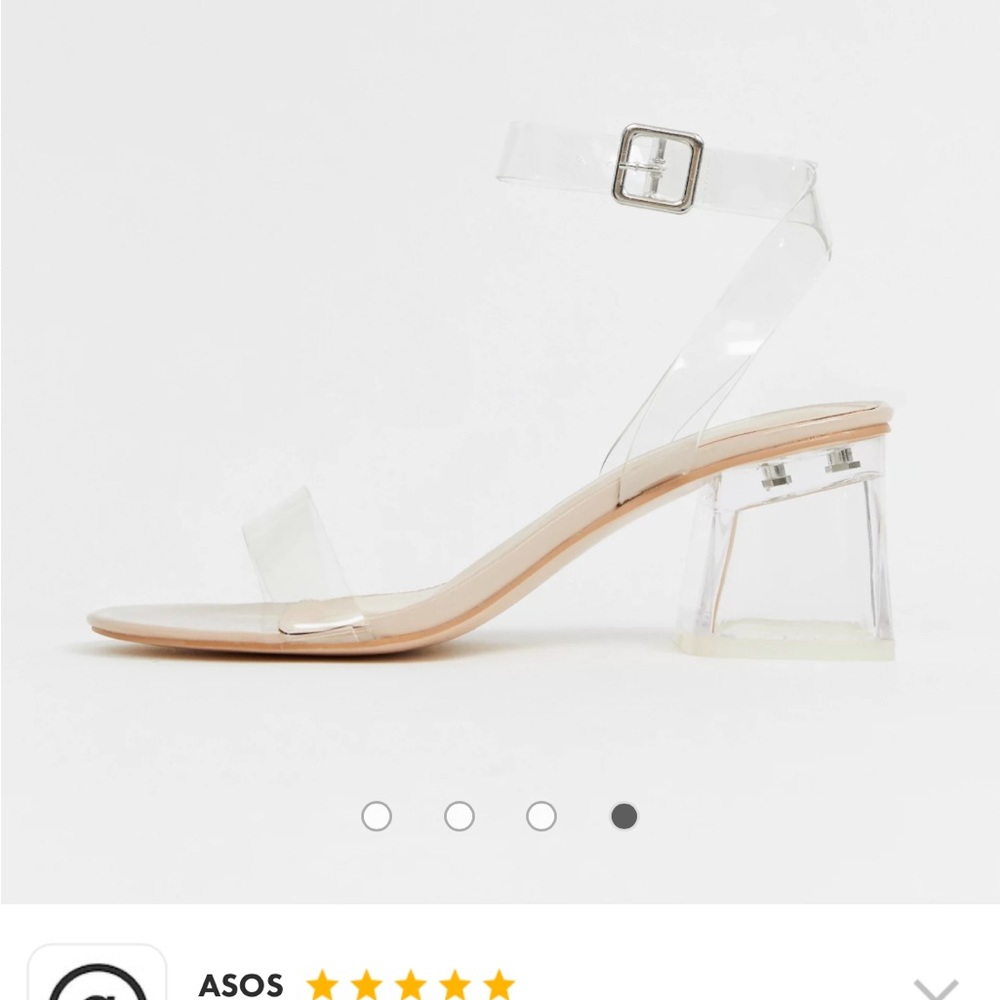 Heel block clear sandals